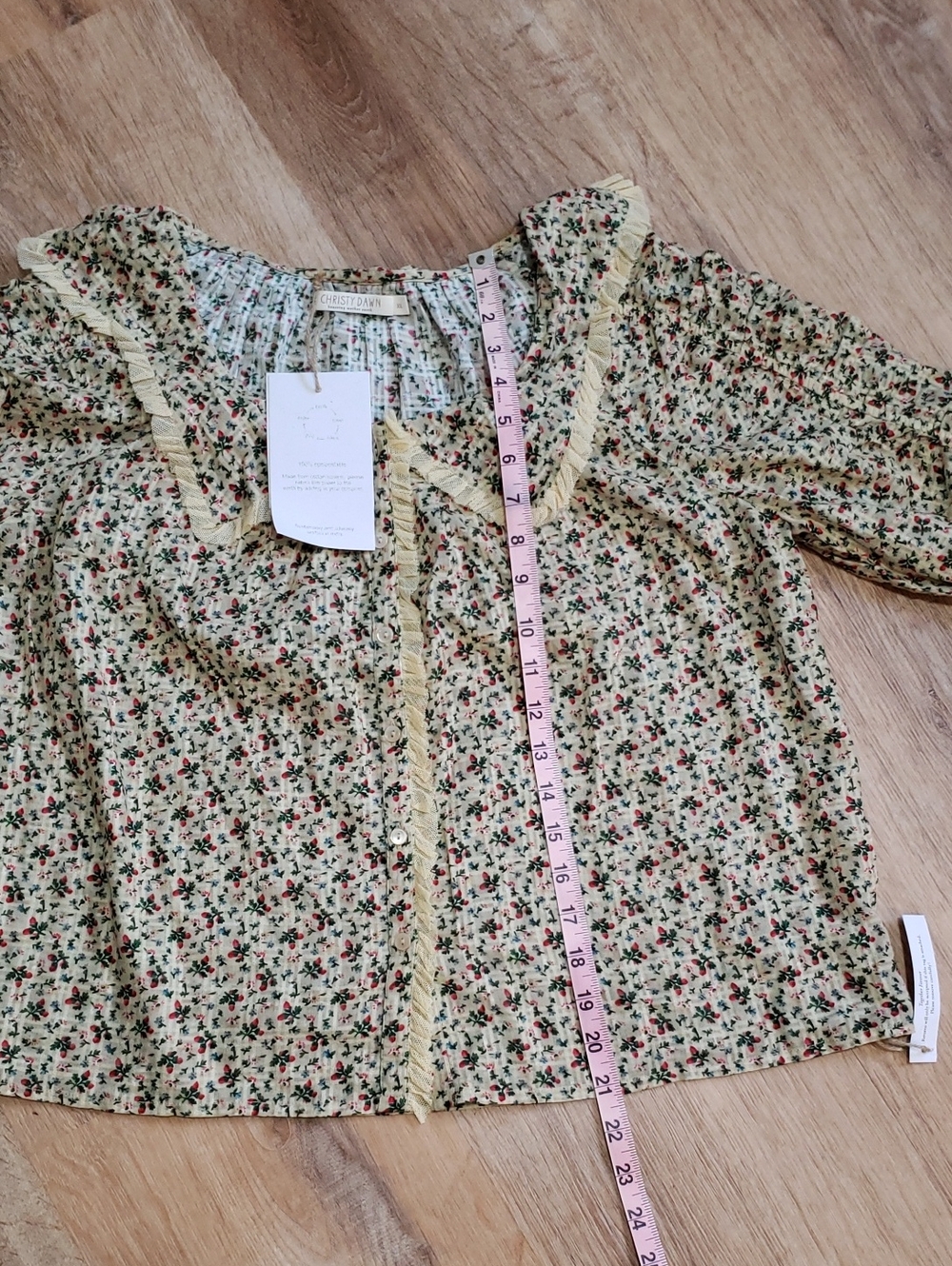 NWT Christy Dawn Amaranta Blouse In "Acorn Meadow", Size XL - Picture 11 of 14
